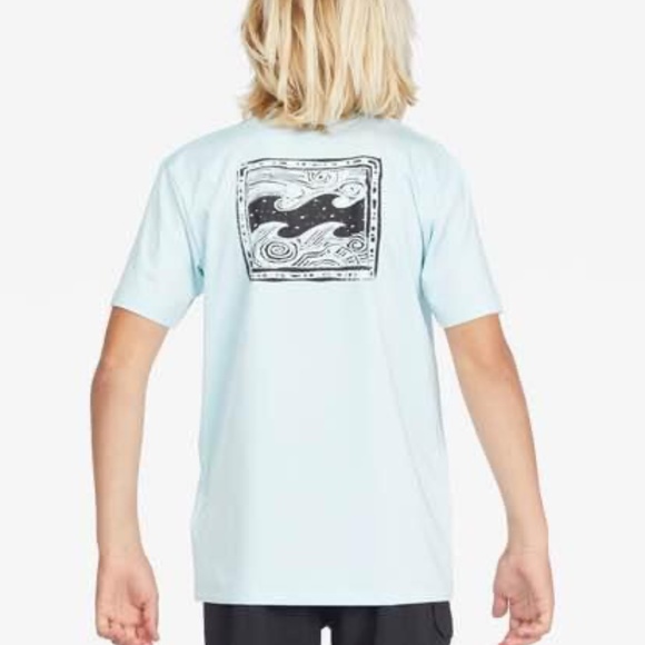 BRAND NEW boy billabong rashguard swim swimming shirt size L 14 & XL 16 UPF50 - Picture 5 of 8